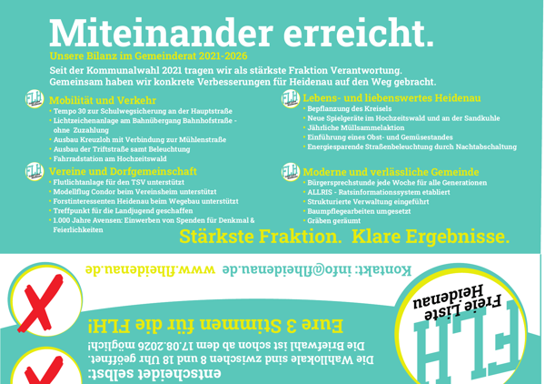Vorschaubild des Wahlflyers der FLH